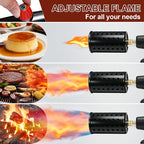 Propane Torch Gun，Flame Thrower,Cooking Blow Torch Gun with a Safety Lock,Charcoal Lighter,Adjustable Kitchen Torch Gun for Campfire，Grill, Sous Vide, BBQ (Tank Not Included)