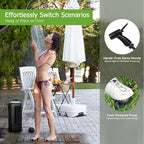 Aircity Portable Solar Camping Shower Bag with Foot Pump & Upgraded Leak-Proof Design – 20L/5-Gallon Outdoor Shower for Beach, Hiking, Travel | Lightweight, Large Water Inlet, Carry Bag