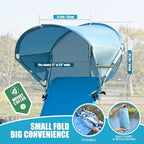 Universal Chair Umbrella Canopy, UPF 50+ Chair Sun Shade Attachment with Adjustable Clamp Fits Most Brands’ Beach, Camping, Lawn, Wheelchair, Tanning, Zero Gravity, Lounge, Fishing Chairs, Patented