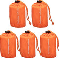 NovaMedic Emergency Sleeping Bag 5 Pack – 84"x36" Thermal Mylar Survival Bivy Sack – Waterproof, Lightweight & Compact Emergency Blanket for Camping, Hiking, Outdoor Survival & Travel