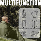 3M Thinsulate Insulation Puffy Camping Blanket for Cold Weather, Queen Size Warm Camping Quilt with Zipper, Waterproof Outdoor Sleeping Bag for Hammock, Cozy & Versatile Gift for Men and Women