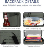 Cooler Backpack, 30 Can Backpack Cooler 4-Sided Cold Retention Technology, Lightweight & Hands-Free for Beach, Camping