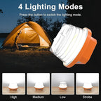 Rechargeable Camping Light , Cute Pine Cones Camping Lights Set for Kids, 1200LM，4800mAh Rechargeable Led Lantern with 4 Modes, Portable Camping Light for Tent,Lightweight Tent Lamp(Orange)