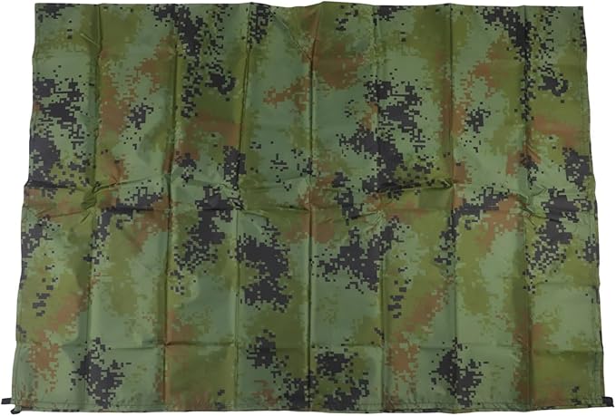 Tent Tarp for Camping - Rain Shelter with 6 Tie Points, Hiking Tarp with Tie Points, Backpacking Rain Fly, Beach Shade Tarp, Picnic Ground Cover, 100x145cm, 210T Polyester(Camouflage)