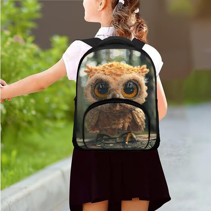 Owl Backpack for Boys 4-6 Toddler School Backpack 3-4 Boys with Lunch Bag and Pencil Case Lightweight Hiking Rucksack for Travel Back Bags with Water Bottles Pockets