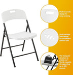 71.5" Foldable Outdoor Dining Set with 8 Fully assembled Dining Chairs for Easy Storage, Portable Patio Table and Chairs Set for Camping Picnic, Heavy Duty Patio Table Set for Garden Yard.