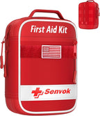 Senvok 121 Pcs First Aid Kit for Car, Home & Travel - Emergency Survival Kit with Zip Stitch Wound Closure and Molle Pack Pockets - Ideal for Camping, Hiking, Outdoor Adventures