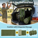 Slendor XXL Folding Camping Cot for Adults with Mattress Pillow Carry Bag, 32 inch Extra Wide Portable Sleeping Cot, 900LBS Support Outdoor Cot Bed for Office Nap Beach Travel RV