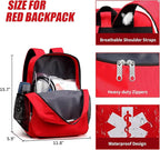 First Aid Backpack Emergency Empty Waterproof Survival First Responder Trauma Bag Travel Home Outdoor Camping (Red)