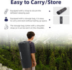 INVOKER Camping Sleeping Pad 3.15” Memory Foam Fast Self Inflating Insulated Durable Camping Mat Air Mattress with Pillow，for Tent, Traveling, Car, Camping, Grey