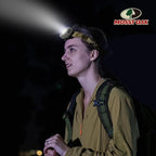 Mossy Oak 600 Lumens Rechargeable Headlamp, Lightweight LED Headlight with White & Red Light, Waterproof Head Lamp with Non-Slip Band, Dimmable & Memory Function for Camping, Hunting, Valentine's Day