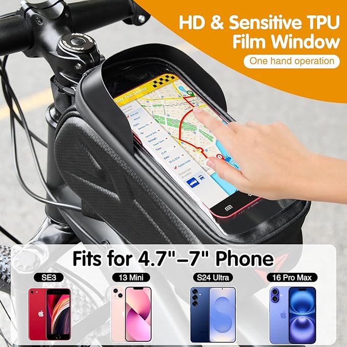 Bike Repair Kit, Bicycle Repair Bag With Tire Pump, Bike Tool Kit for Camping Travel, 16-in-1 Bike Multitool, Bicycle Tire Repair Kit, 4mm and 5mm Allen Wrenches, Used for Mountain Bike and Road Bike