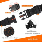 Nylon Strap with Buckle, Quick Release Short Adjustable Straps with Buckles, Securing Tie Down Straps for Backpacking, Compression Golf Bag, Camping Outdoor Activities 4Pcs 1" x 142" (12ft)