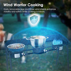 Red Mountain Valley Three Burner Outdoor Portable Camping Gas Stove with Removable Legs, Portable Bag and Windshield, Camping Stove Propane for Cooking, CSA Certified, Outdoor Propane Burner
