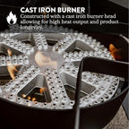 GasOne B-5450A 200,000 BTU Propane Burner, Heavy-Duty Outdoor Gas Stove with 0–20 PSI Adjustable Regulator and Steel-Braided Hose for Turkey Frying & Home Brewing