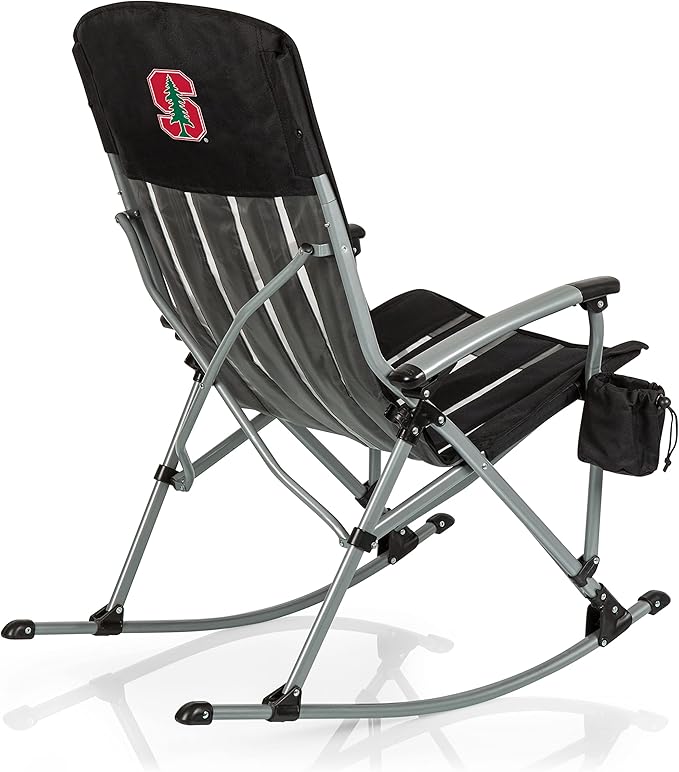 Picnic TIME NCAA Unisex-Adult NCAA Outdoor Rocking Camp Chair, XL Heavy Duty Camping Chair for Adults