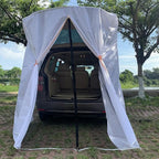 SUV Tailgate Shelter Tent Privacy Shelter Waterproof White Portable Changing Room for Biking Toilet Shower Sleeping Beach Swimming L:W:H:4.9ft:4.9ft: 7.5ft 6pcs Tent Pegs to fix