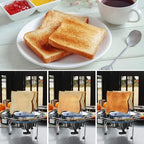 Camping Toaster - Stainless Steel Camp Toaster and Bread Clip, for Campers, Hikers, Outdoor Enthusiasts, and Families, Ideal for Convenient Outdoor Cooking