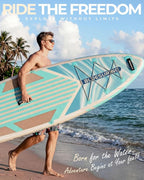 10'6''x33''Inflatable Stand Up Paddle Board, 400lbs Extra Wide Stand Up Paddleboard with Kayak Seat, Anti-Slip EVA Deck Premium SUP Accessories Kit, Non-Slip Stable Deck Boat for Yoga Fishing Surf