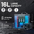 LiTHELi FrozenPack Wild 12V Car Refrigerator & Portable Electric Cooler with Cup Holder and Tabletop, 20L/21QT Backpack Design, -4~68℉ Travel Freezer for Camping, RV, Boat&Beach（Without Battery）