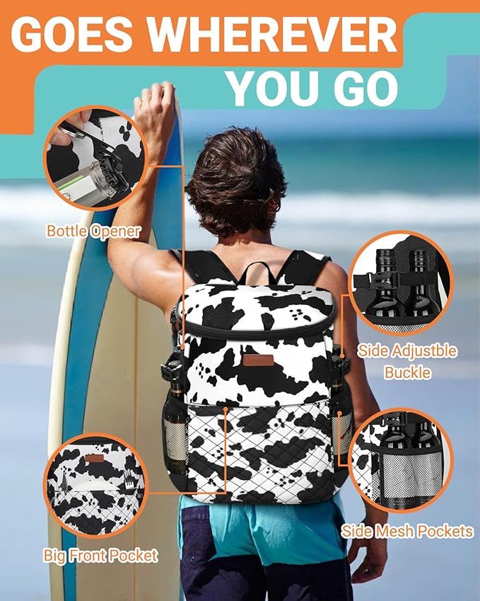 Soft Cooler Backpack 30 Cans/45 Cans, Backpack Coolers Insulated Leak Proof Thermal Lunch Backpack for Men Work Small Cooler Bag Beach Travel Picnic Drink Beverage Beer