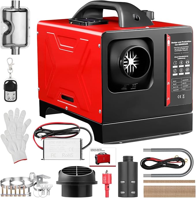 8KW Diesel Heater 12V/24V/110V All in One,diesel heater 12v Come with APP Control, Remote Control and LCD Display,Air Diesel Parking Space Heater for RV Truck Boat Car Home Tent Bus