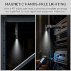T05 EDC Tactical Flashlight Rechargeable, 1500 High Lumen 90 Degree Work Light with Magnet, 6 Mode Super Bright Small LED Flashlight for Work Maintenance, Outdoor, and Emergency Situations