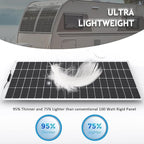 Solar Panel 150W/200W 36V Monocrystalline Lightweight Bendable Solar Panels 240° Ultra Flexible Solar Panel for Rv, Camping, Trailer, Camper, Yacht, Cabin,Tent and Other Scenes,150W