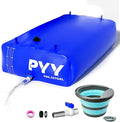 PYY Water Storage Bladder - 87 Gallon/330L Foldable Portable Water Bladder Tank with Spigot - Large Water Bob Bathtub Emergency Water Bladders for Outdoor RV Car Camping,Overflow Kit Blue