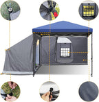 KAMPKEEPER Side Tent,Camping Tent for 10' x 10' Pop Up Canopy, Easy Set Up Gazebo,Compatible with 10' Wide Canopy Tents (Grey)