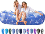 AlphaBeing Inflatable Lounger Beach Chair Accessories, Air Sofa Hammock Inflatable Couch for Camping Backyard Lakeside with Compression Sacks, Ideal Outdoor Gifts for Adults