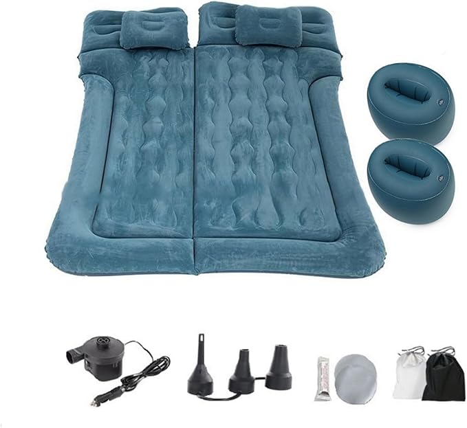 Car Air Mattress for, Travel Bed, Camping Bed Cushion, Inflatable Vehicle Air Cot, Portable Sleeping Pad, Inflatable Mattress,Dark Green