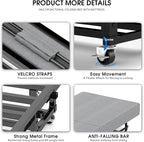 Folding Bed with Mattress, Portable Foldable Bed on Wheels for Adults, Memory Foam Mattress and Metal Frame, Space Saving Roll Away Beds for Easy Storage