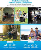 Portable Toilet, Upgraded 15'' toilet With Removable Paper Holder, Camping Toilet With A Load Capacity Of 450 Lbs, Portable Potty for Camping, Hiking, Road Trip, Car, RV, Tent, Beach, Truck Drivers