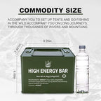 Meal Ready To Eat Emergency Food Rations, Long Self Life Survival Food Bars, High Eneger Bars for Camping, Hiking, Military，Outdoor Disaster, 40 Pack with 2 Tin Boxes