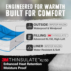 3M Thinsulate Insulation Puffy Camping Blanket for Cold Weather, Queen Size Warm Camping Quilt with Zipper, Waterproof Outdoor Sleeping Bag for Hammock, Cozy & Versatile Gift for Men and Women