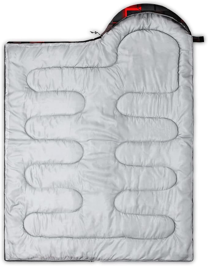 Axolotl Gamepad Sleeping Bag,3 Season Warm and Cool Weather Game Console Sleeping Bag for Boys Teens,Waterproof Lightweight Geometry Hexagonal Sleeping Bag for Traveling,Outdoors Camping,Blue,Black