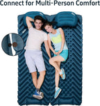 Ultralight Backpacking Sleeping Pad for Camping, with Inflatable Neck Camping Pillow, Lightweight Inflatable Sleeping Pad for Adults, Portable for Hiking, Car Travel - Durable & Comfortable