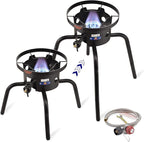 ARC Propane Burners For Outdoor, 15“ Wok Burner Single Propane Burner With Adjustable Legs, 65,000BTU Cast Iron Portable Propane Stove Great For Camping And Turkey Frying, Crawfish Cooking