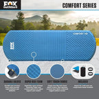 Fox Outfitters Comfort Series Self Inflating Camp Pad - Perfect Foam Sleeping Pads for Camping, Backpacking, Hiking, Hammocks, Tents (Regular)