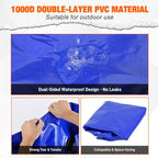 Yesker Portable Water Storage Bladder 63 Gallon – Heavy-Duty 1000D PVC Foldable Water Bladder Tank with 3/4" PVC Spigot for Garden, Camping & Emergency Use, Blue