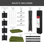 Best Choice Products 10x10ft Pop Up Canopy Tent with Sidewall, 1 Person 1 Minute Set Up, Carry Case, 4 Weight Bags - Olive Green