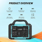 Solar Generator 1000W IB-1000 Portable Power Station with 200W Solar Panel Included, 1024Wh LiFePO4 Battery with 120V AC Outlet for RV Camping Outdoor Home Emergency Backup, Fast Charging