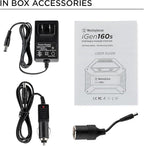 Westinghouse 155Wh 150 Peak Watt Portable Power Station & Solar Generator, Modified Sine Wave AC Outlet, Backup Lithium Battery for Camping, Home, Travel, Indoor/Outdoor Use (Solar Panel Not Included)