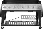 Royal Gourmet Event 8-Burner BBQ Propane Gas Grill with Cover, Picnic or Camping Outdoor