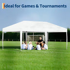 Garvee 10x10 Pop Up Canopy Tent, Heavy Duty Commercial Instant Shelter with One-Person Setup, UPF 50+ Waterproof, 100 Sq Ft Shade for Outdoor Events, Camping, Farmers Market