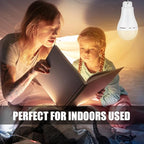 12 Pcs USB Light String LED Portable Light Bulb Rechargeable USB Strip Camping Lantern with Splitter Cable for Camping Porch Backyard Garage Warehouse Truck Fishing Boat