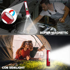 Banral Rechargeable Flashlights High Lumens - Super Bright Small Pocket Magnetic Flashlight, 8 Modes LED Tactical Flash Light, Dual Button Powerful Flashlight for Camping (2, Red)
