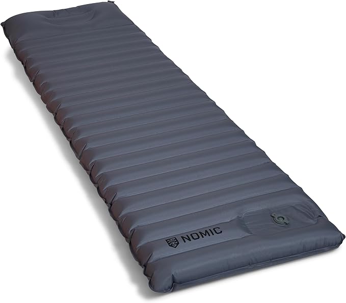 Nomic Lumin AIR Self Inflating Sleeping Pad, Extra Thick 4" Insulated Camping Mat with Built-in Foam Pump, 30s Inflate / 5s Deflate, Integrated 6" Pillow, 79 x 26 x 4 in, Est. R-Value 4