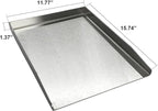 16"×12" Griddle for Gas Grills, Stainless Steel Flat Top Griddle with 2pcs Spatulas for Outdoor Gas & Charcoal Grills, Universal Cooking Plate for Camping Tailgating Parties
